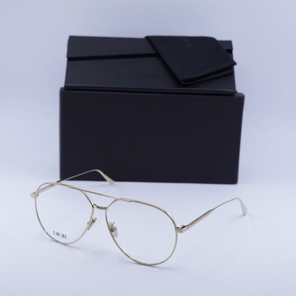 Dior GEMDIORO AU B000 Aviator 58mm Eyeglasses - Gold - Picture 5 of 11